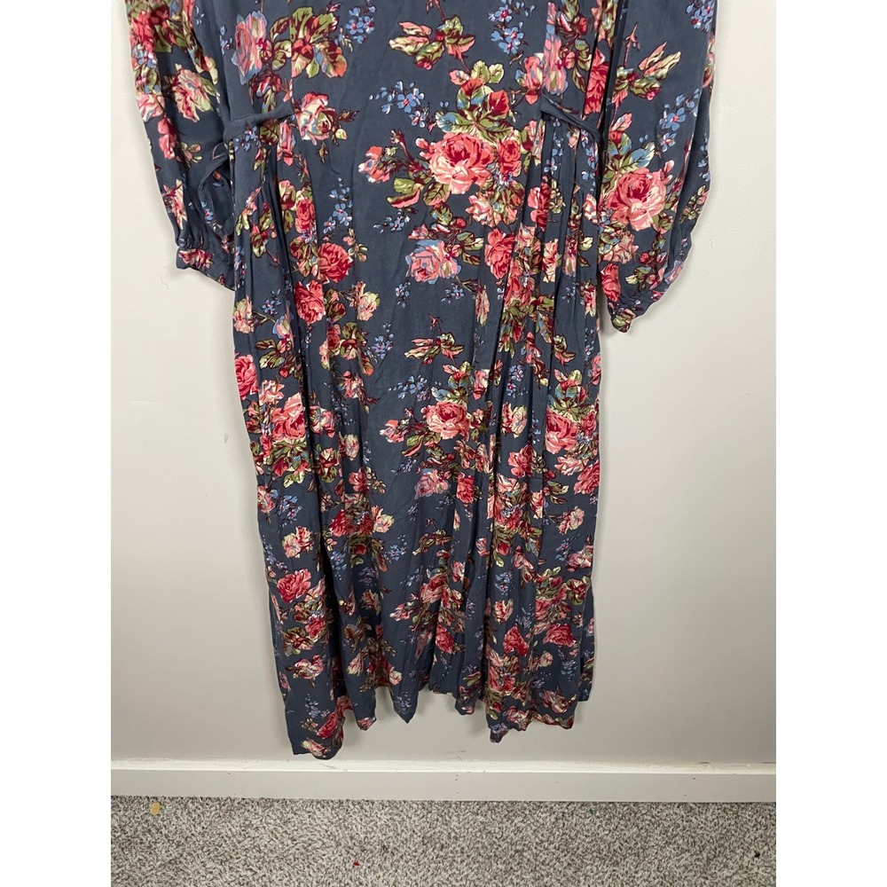 April Cornell Victorian Rose Mori Dress Size Medium Midi Cottagecore Prairie - Picture 9 of 11